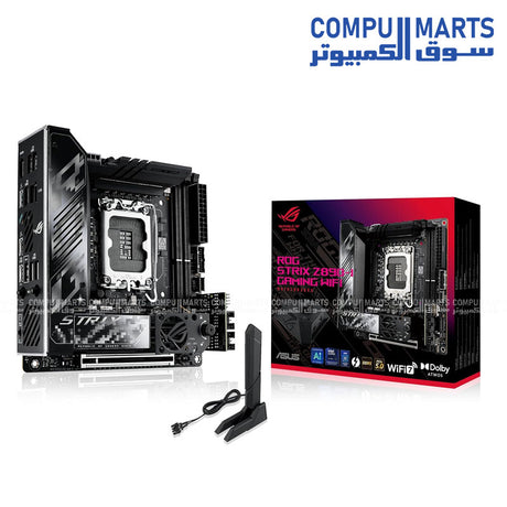 ASUS- ROG- Strix Z890-I Gaming -WiFi -Mini-ITX -Motherboard – LGA1851, DDR5 OC, PCIe 5.0, Wi-Fi 7, Thunderbolt 4 – Egypt