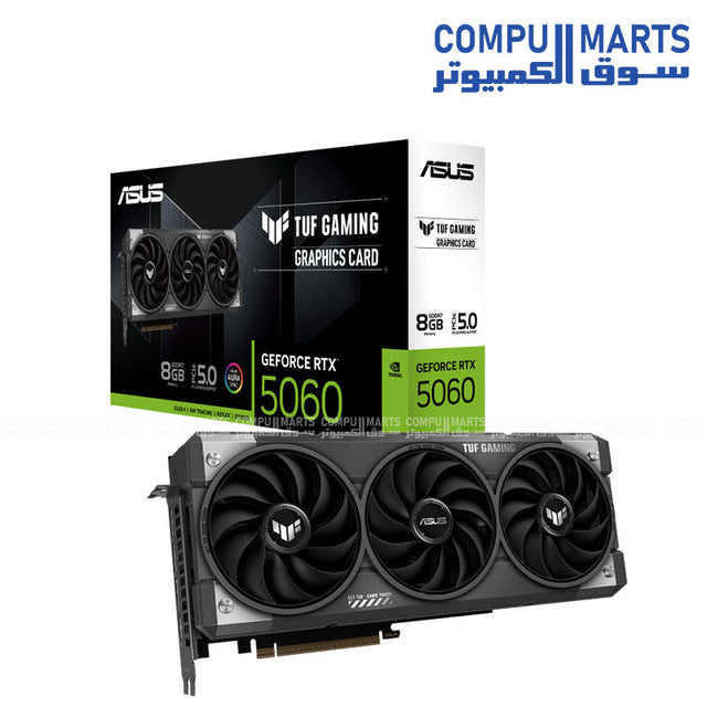 ASUS TUF Gaming GeForce RTX 5060 8GB GDDR7 Graphics Card – PCIe 5.0, ARGB, TUF durability
