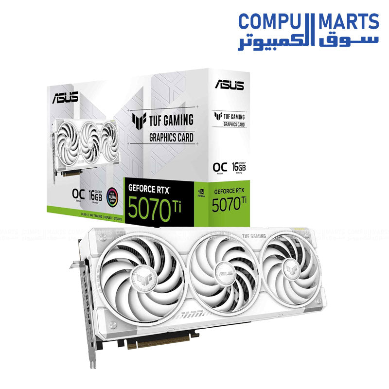 ASUS TUF Gaming NVIDIA GeForce RTX 5070 Ti 16GB GDDR7 OC Edition Graphics Card - 90YV0MD0-M0NA00