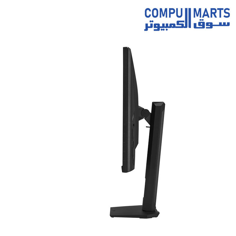 ASUS TUF Gaming VG27AQML5F gaming monitor angled profile highlighting its 4-way ergonomic stand and design