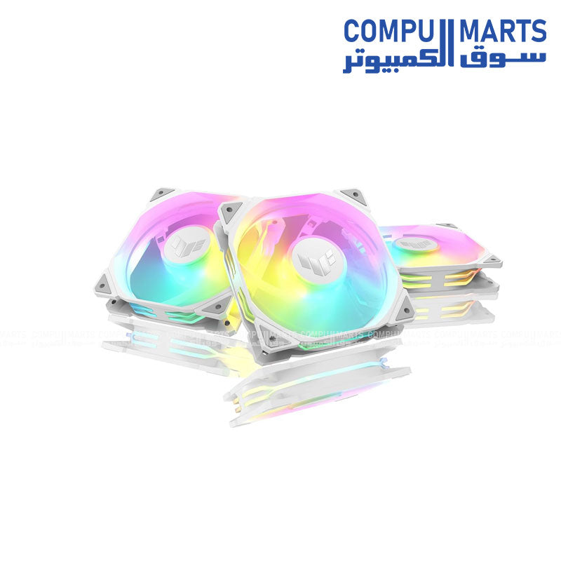 ASUS -TUF -GAMING -TR120 -ARGB- Reverse- 120mm- Fan 3-in-1 Pack