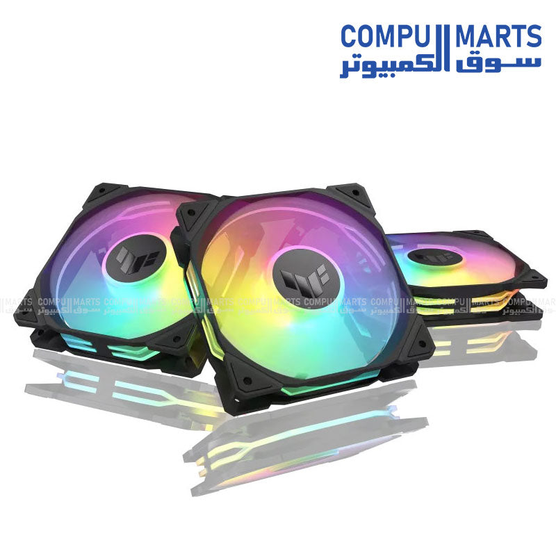 ASUS -TUF -GAMING -TR120 -ARGB- Reverse- 120mm- Fan 3-in-1 Pack