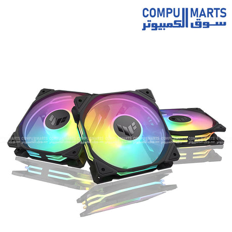 ASUS TUF Gaming TR120 ARGB Triple Fan Pack – High Static Pressure, Aura Sync, Performance Cooling (Egypt)