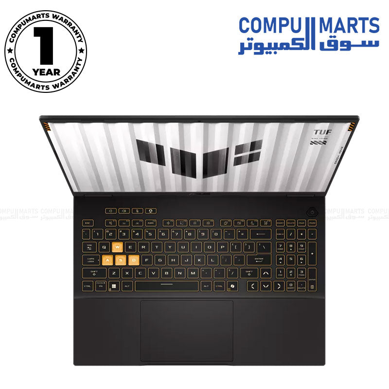 ASUS TUF Gaming F16 laptop with Intel i7-14650HX and RTX 5070