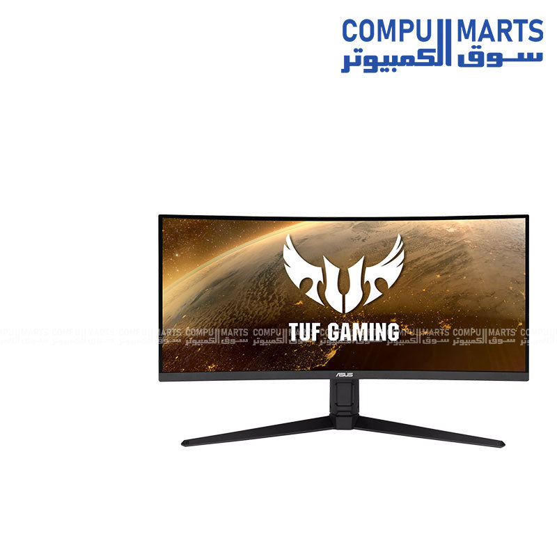 Ultrawide ASUS gaming monitor with DisplayPort 1.4, HDMI 2.0 connectivity, USB 3.2 hub, integrated speakers, and 165Hz refresh rate from Compumarts