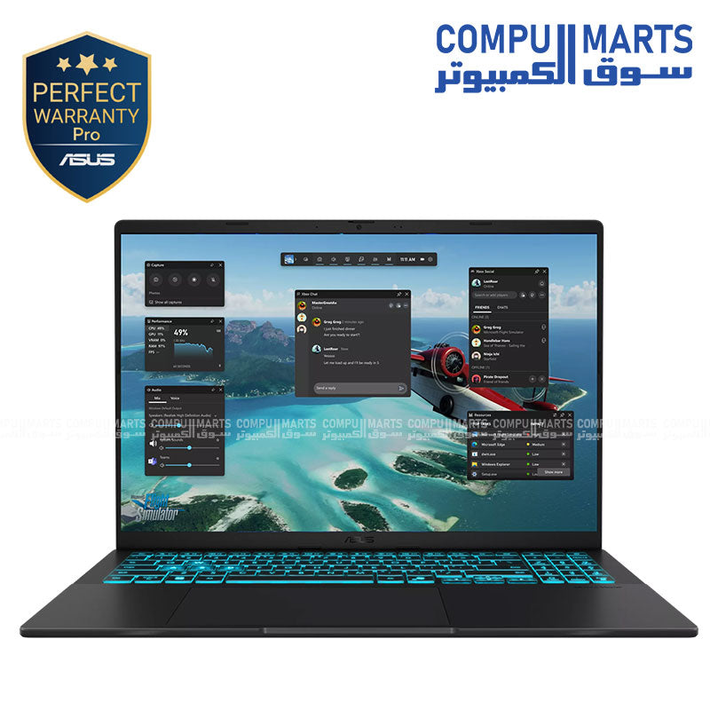 ASUS V16 V3607VM-PL027W Gaming Laptop Core 7 240H RTX 5060 8GB 16-inch 2.5K 144Hz