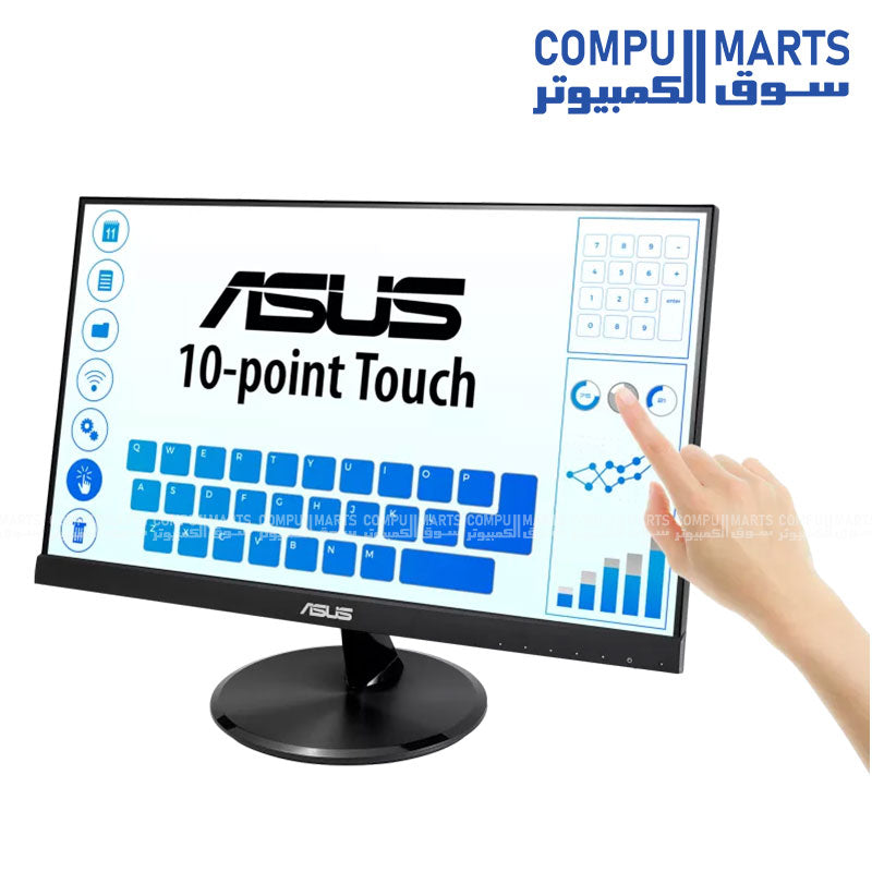 ASUS touchscreen monitor with 10 point multi touch support and IPS panel