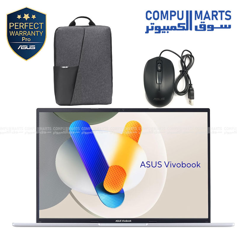 ASUS Vivobook 16 X1605VA Laptop with i5-13420H, 16GB RAM, 512GB SSD, 16-inch FHD Display, Windows 11 – Includes Backpack and Mouse