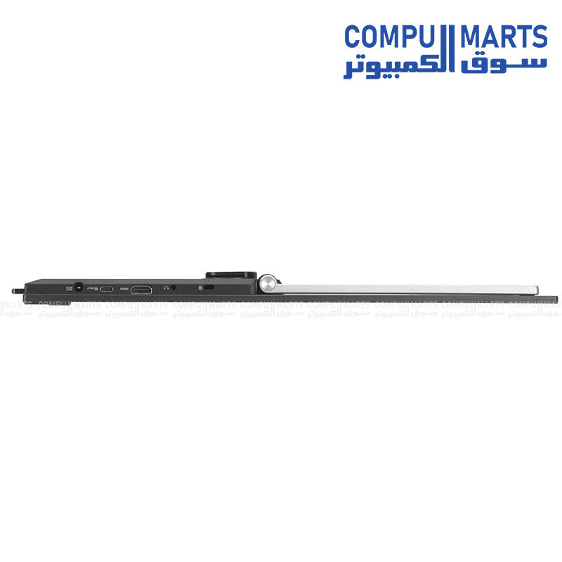 Compumarts ASUS transportable monitor with DisplayWidget Center support Low Blue Light technology and ergonomic C-Clamp arm compatibility