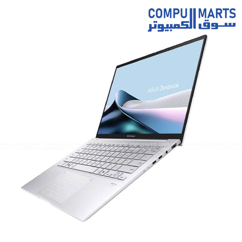 ASUS Zenbook 14 OLED 3K 120Hz touchscreen laptop Core Ultra 7 255H 16GB 1TB NVMe slim aluminum design