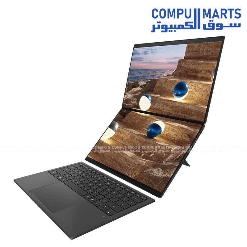 ASUS Zenbook DUO UX8407AA Laptop – Dual Screen OLED – ASUS – 14 Inch 3K 144Hz Touch Moher Gray