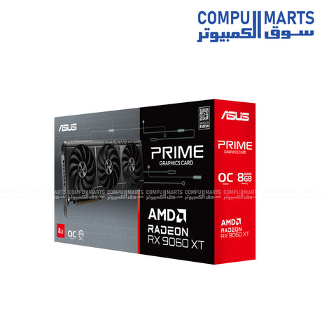 ASUS Radeon RX 9060 XT Prime OC Graphics Card – Front View
