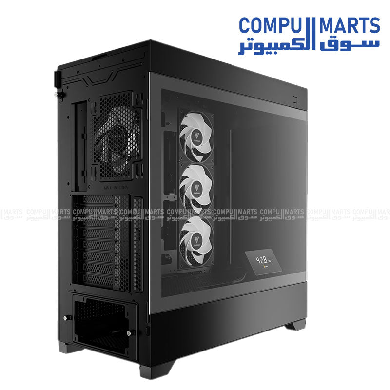 GAMDIAS ATLAS P1 Mid Tower Gaming Case – Tempered Glass – ARGB Fans – ATX / Micro-ATX / Mini-ITX – USB Type-C