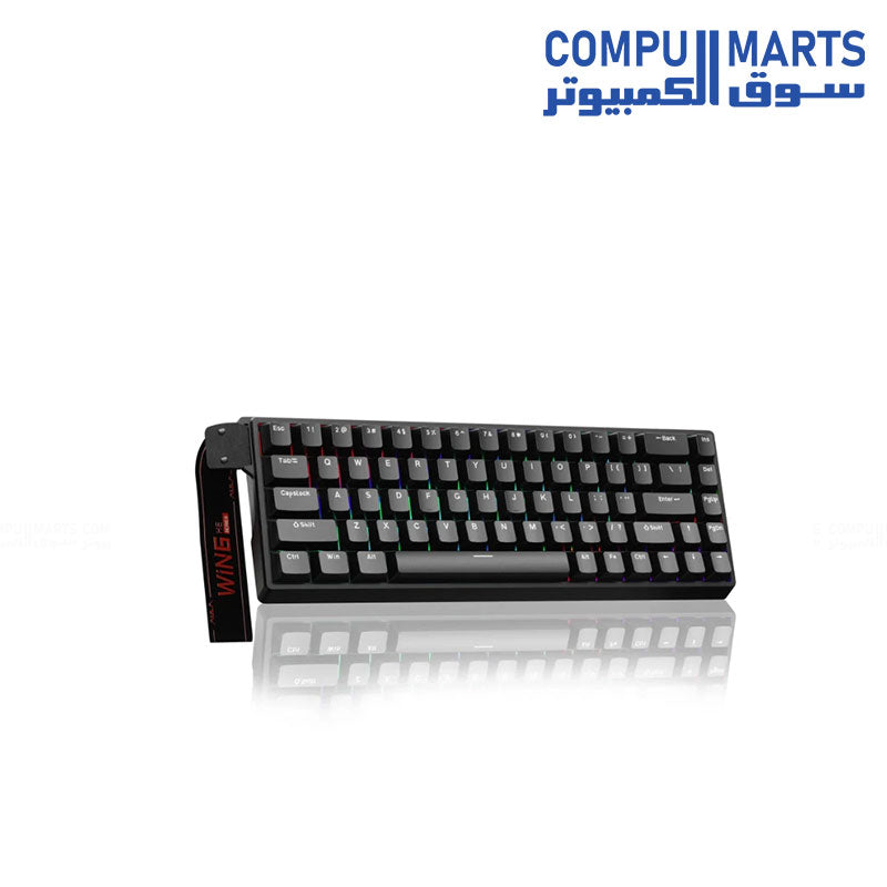 AULA WIN68 HE 60 percent Magnetic Hall Effect Keyboard with South-facing RGB and Double-shot PBT Keycaps
