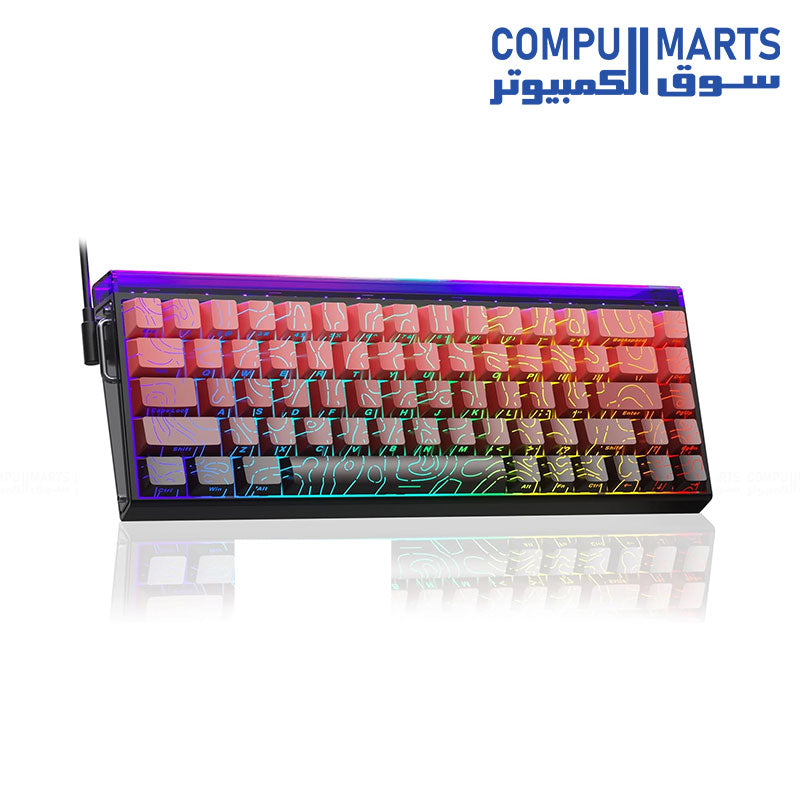 Aula HERO 68 Lighthouse Magnetic Keyboard with RGB Lighting and Metal Control Knob
