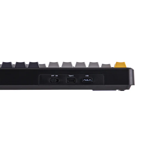 AULA F108 Pro Full Size Wireless Mechanical Keyboard RGB Gasket Mount Multi-Device Connectivity with Control Knob