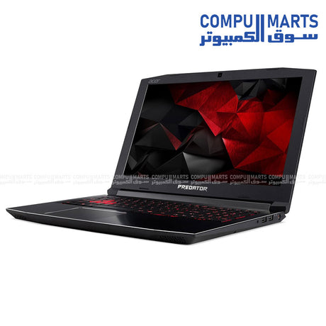 USED Acer Predator Helios 300 Gaming Laptop – i7-7700HQ – 16GB RAM – 256GB SSD + 500GB HDD – GTX 1060 6GB – 15.6" FHD – Windows 10 Pro – 3 Months Warranty