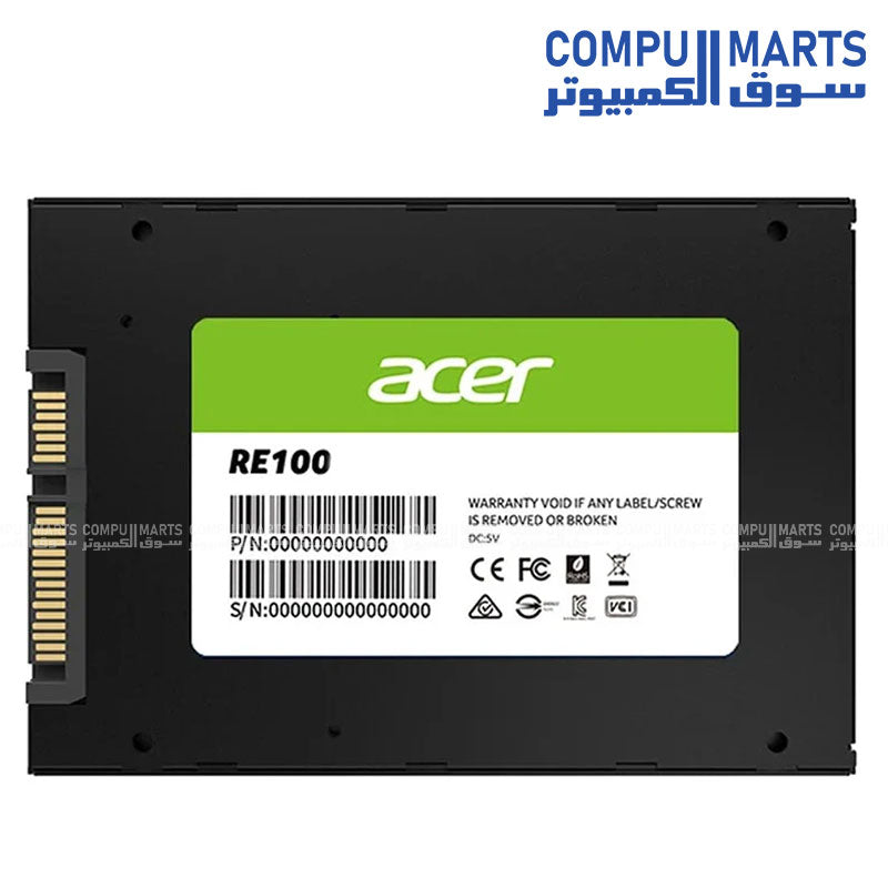 Acer RE100 – Internal SSD – Acer – 256GB 2.5 Inch SATA Solid State Drive