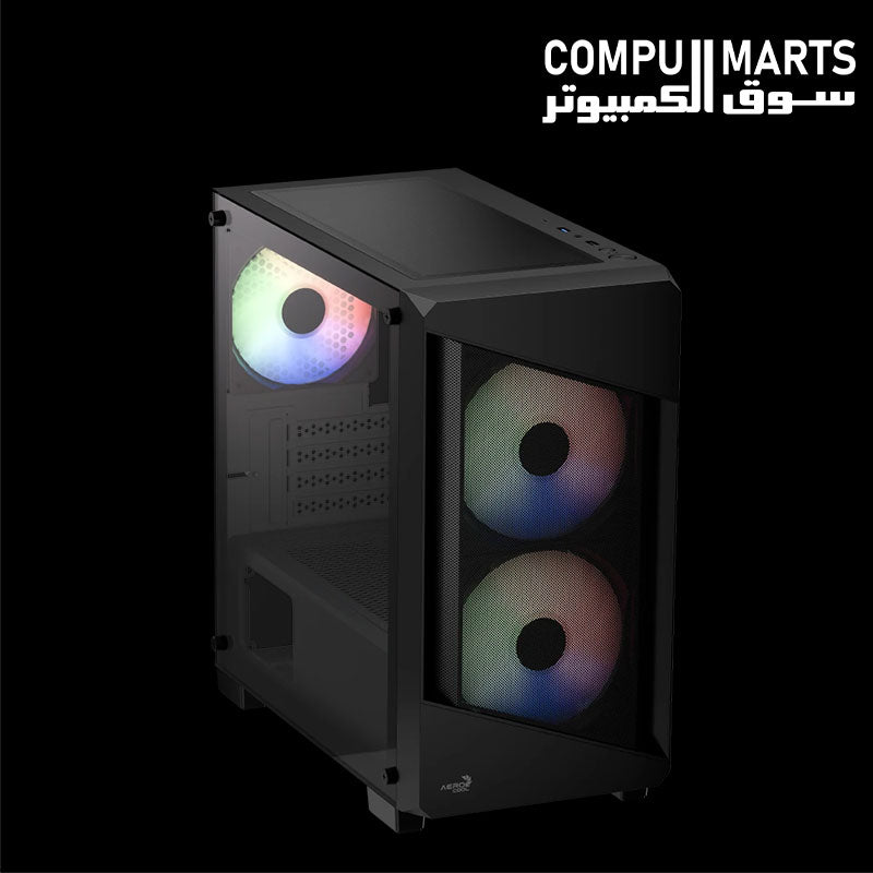 Aerocool B312F Flow case with tempered glass side panel