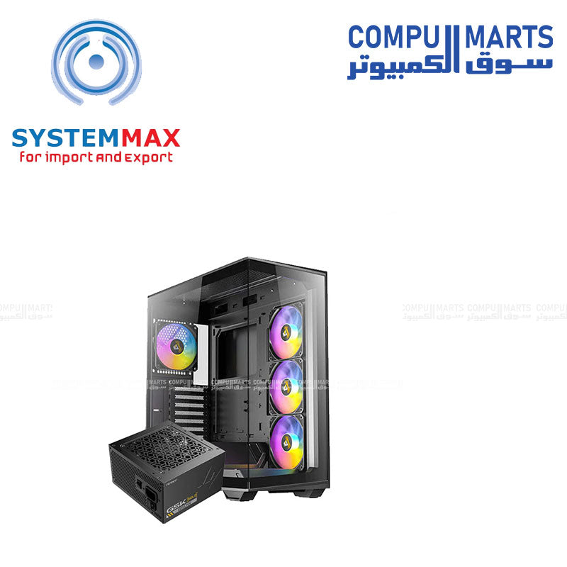 Antec C3 ARGB mid tower case tempered glass RGB fans with 850W 80+ Gold fully modular ATX 3.1 PSU