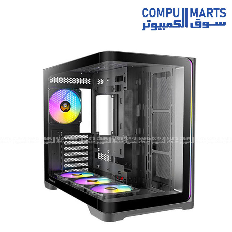 Antec C5 Curved Black gaming PC case with 4 ARGB fans