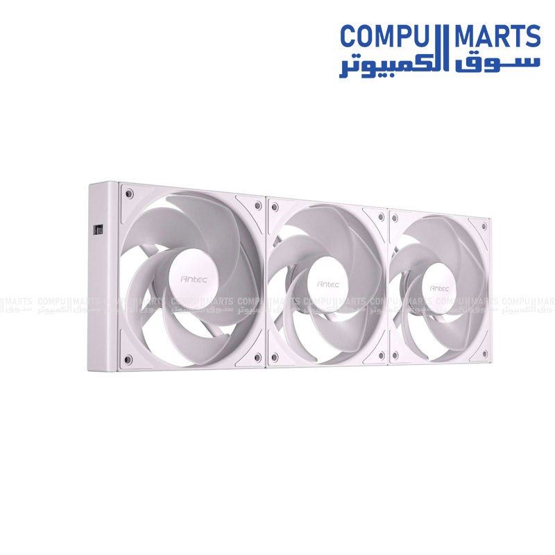 Antec Connect C120R white reverse ARGB 3-fan pack for high-airflow PC cooling