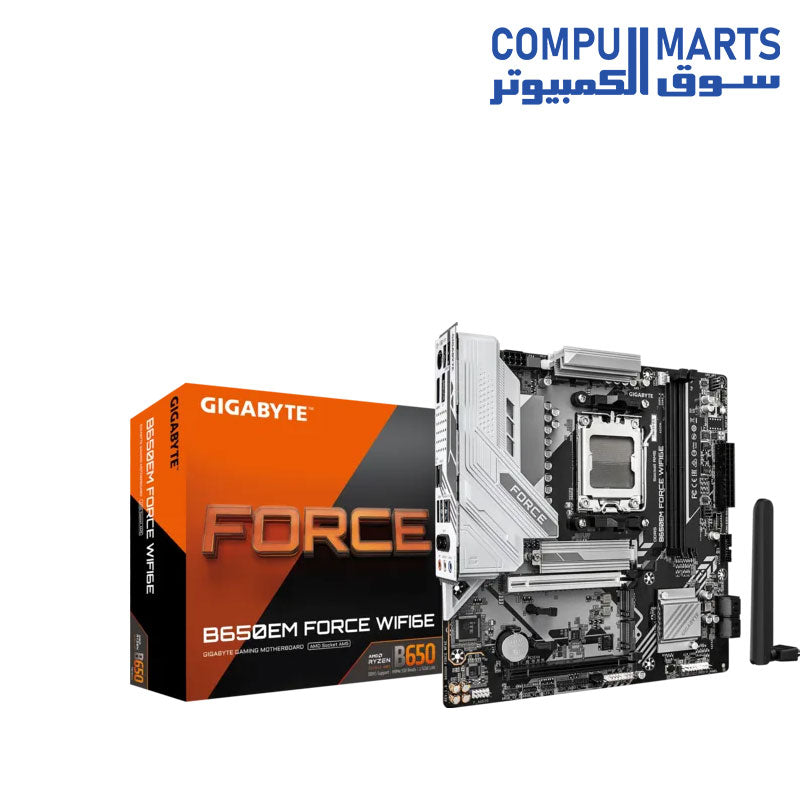 GIGABYTE B650EM FORCE WIFI6E Motherboard with AMD Socket AM5.