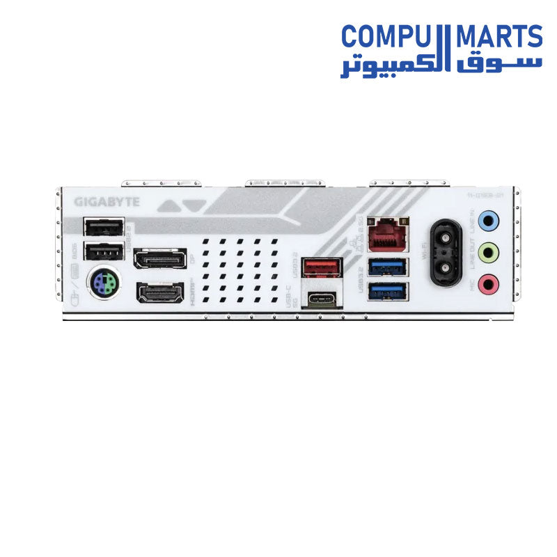 Rear panel connectors of the GIGABYTE B650EM FORCE WIFI6E board at Compumarts.