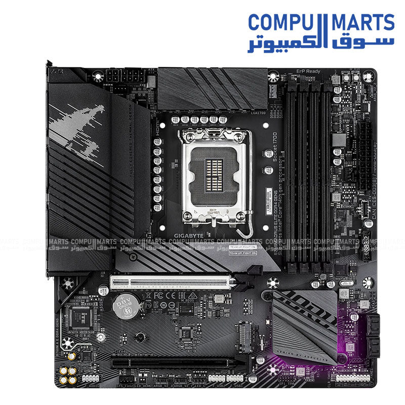 "لوحة أم جيجابايت B760M AORUS ELITE DDR4 تدعم Gen5 LGA1700"