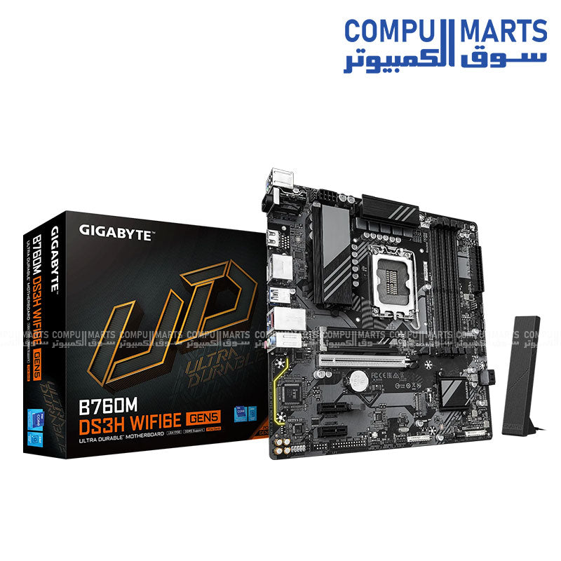 Gigabyte B760 DS3H Gen5 Motherboard – Intel LGA1700, DDR5, PCIe 5.0, 2.5GbE LAN