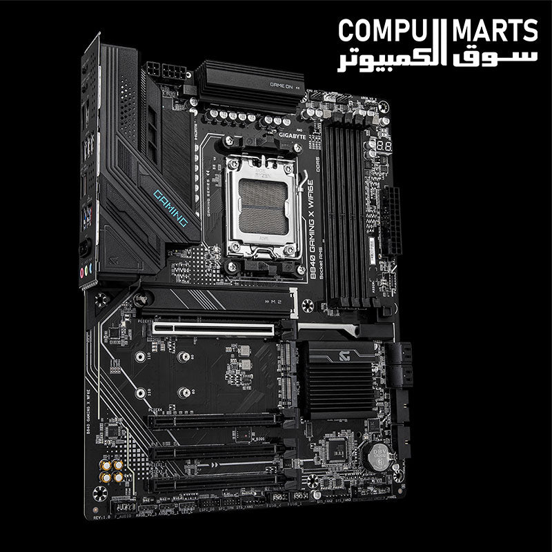 GIGABYTE B840 GAMING X WIFI6E DDR5 motherboard with 256 GB maximum memory support