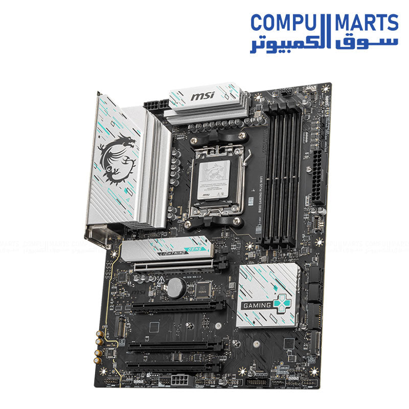 MSI B850 GAMING PLUS WIFI ATX Motherboard – AMD AM5 Socket – DDR5 Support – PCIe 5.0, Wi-Fi 7, 5G LAN