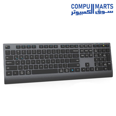 Meetion BTK2000 Rechargeable Wireless and Bluetooth Dual Mode Keyboard slim silent design