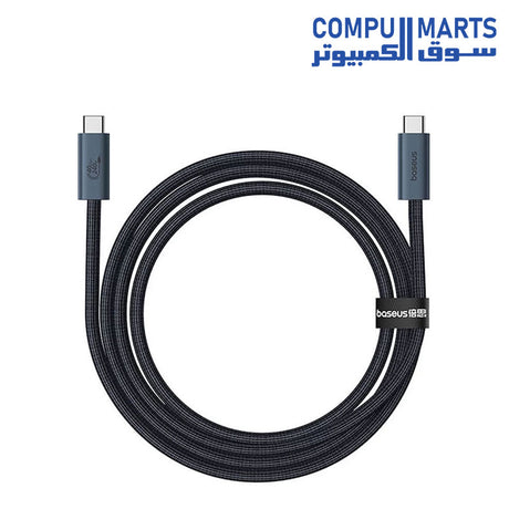 Baseus-Flash-Series-2-USB4-Full-Featured-Data-Cable-Type-C-to-Type-C-240W-1m-Cluster-Black
