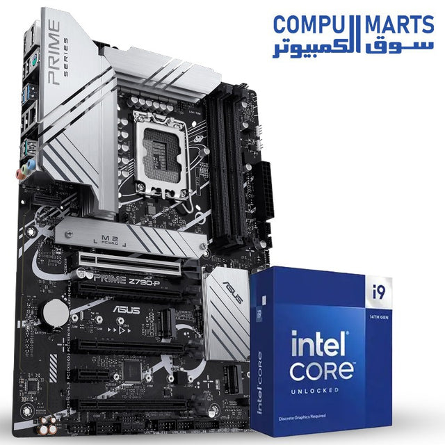 Intel Core i9-14900KF CPU and ASUS PRIME Z790-P motherboard gaming bundle Egypt