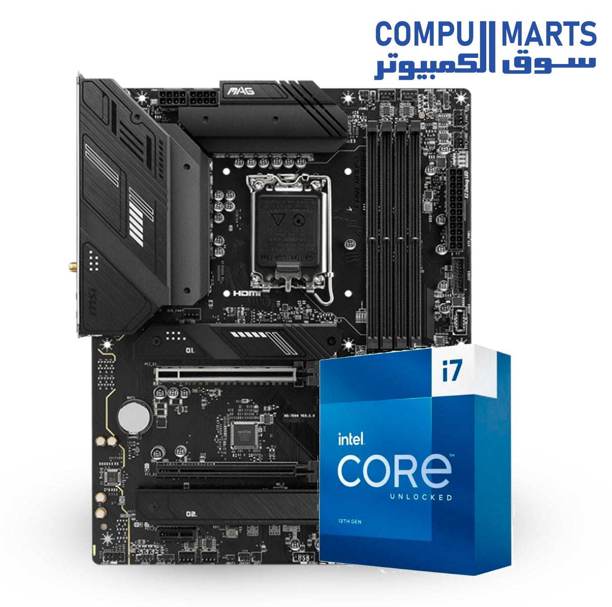Intel Core i7-14700 Processor + MSI MAG B760 Tomahawk WiFi Motherboard Bundle – LGA1700 Platform – DDR5 Support – PCIe 5.0 – High-Performance Productivity & Gaming PC Build – Egypt