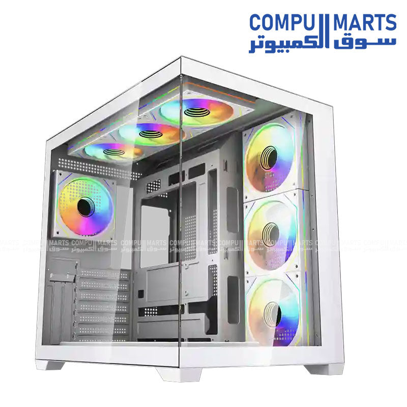 Fantech Lumina CG85X Mid Tower Gaming Case front view