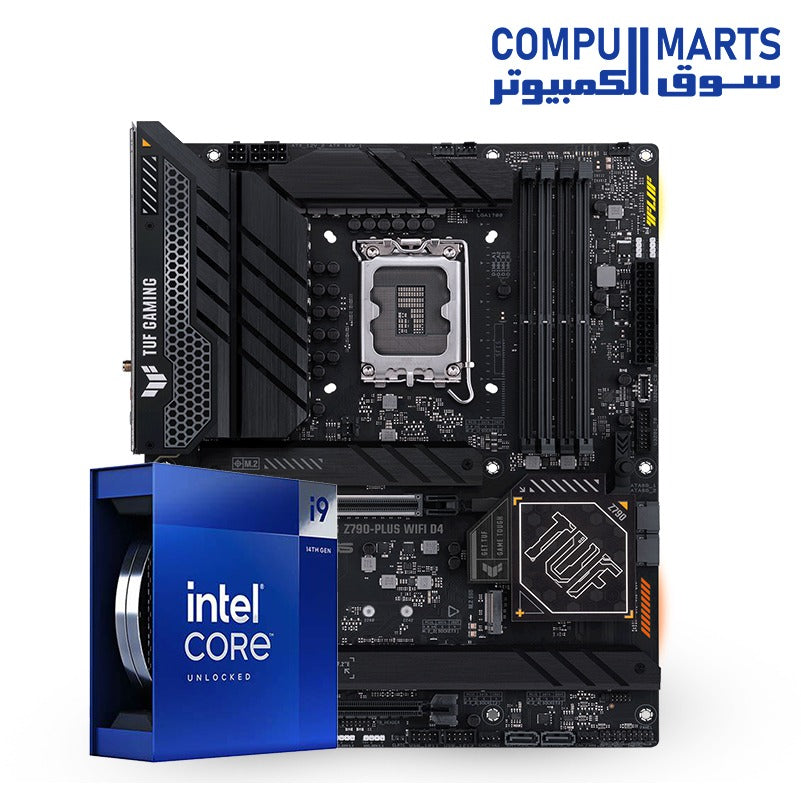 Intel Core i9-14900KF Processor + ASUS TUF GAMING Z790-PLUS WiFi Motherboard Bundle – LGA1700 Platform – DDR5 Support – Extreme Gaming & Creator Build – Egypt