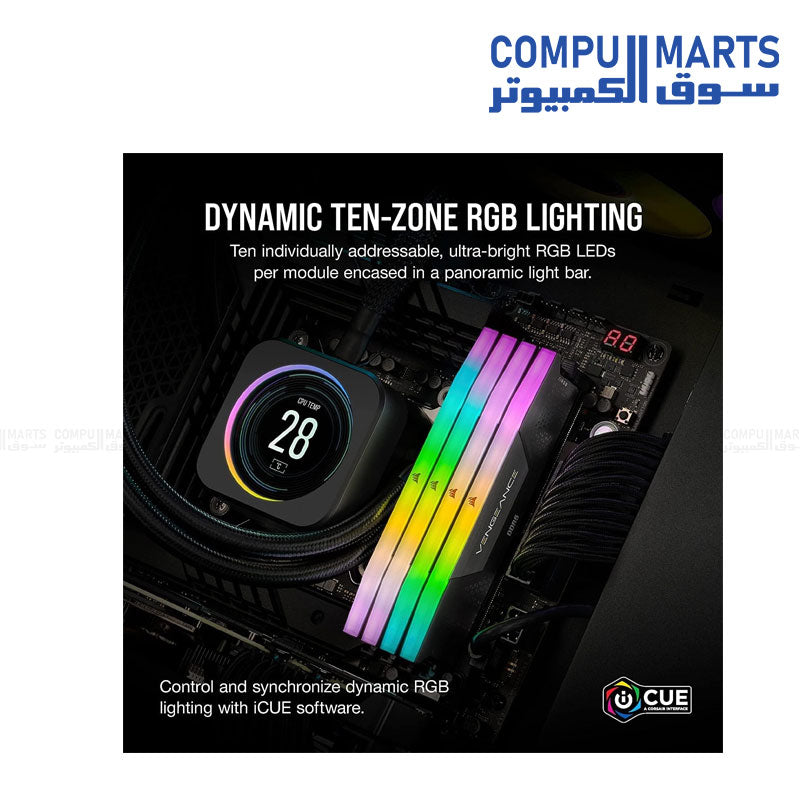 CORSAIR VENGEANCE DDR5 32GB 6800MT/s CL40 black desktop memory kit