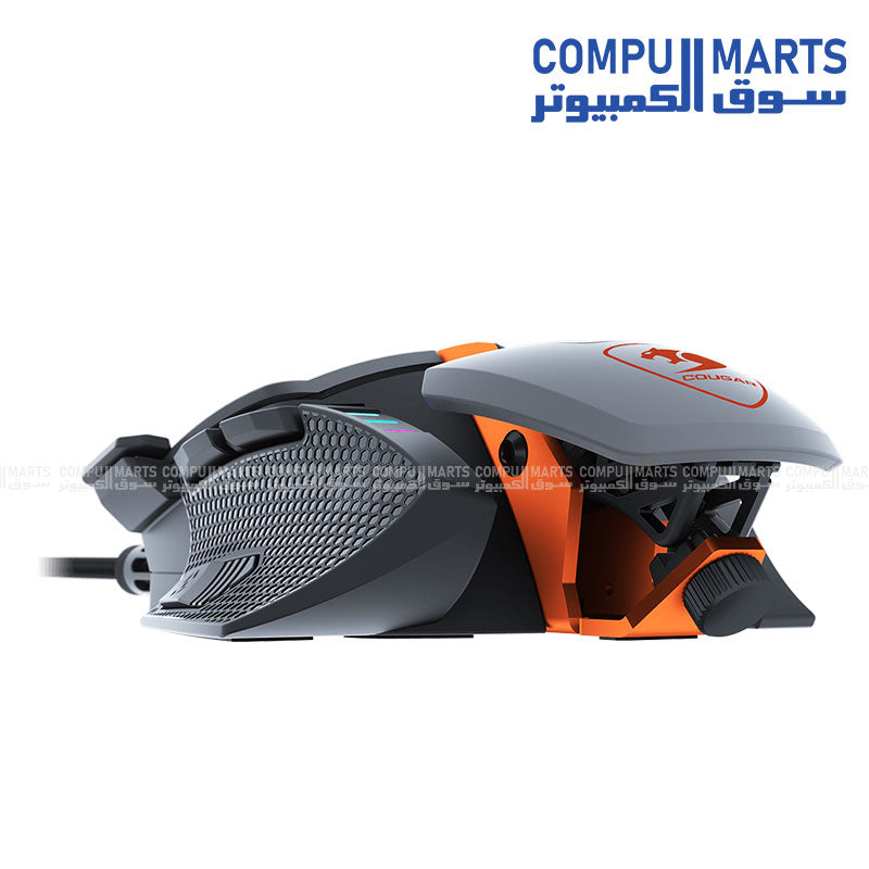 ماوس الألعاب كوغار 700M EVO eSPORTS - 16000 نقطة في البوصة - 8 أزرار - إطار من الألومنيوم - إضاءة خلفية RGB - تصميم قابل للتعديل