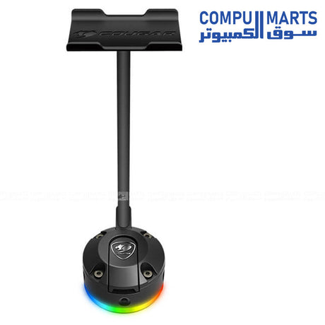 BUNKER-S–RGB-Headset-Stand–COUGAR–Suction-Base–Gaming-Desk-Accessory
