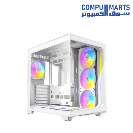 Antec C5 ARGB mid-tower ATX gaming case with tempered glass side panel, optimized airflow, and addressable RGB front fans for stylish high-performance builds.