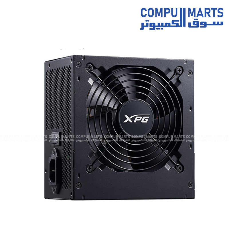 Cooler Master Elite 600 ARGB gaming case with four RGB fans bundled with XPG 700W 80 Plus Bronze power supply for PC build