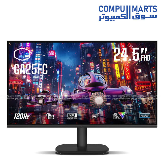 Cooler Master GA25 FC 24.5 inch FHD gaming monitor 120Hz 1ms IPS 105 sRGB Egypt