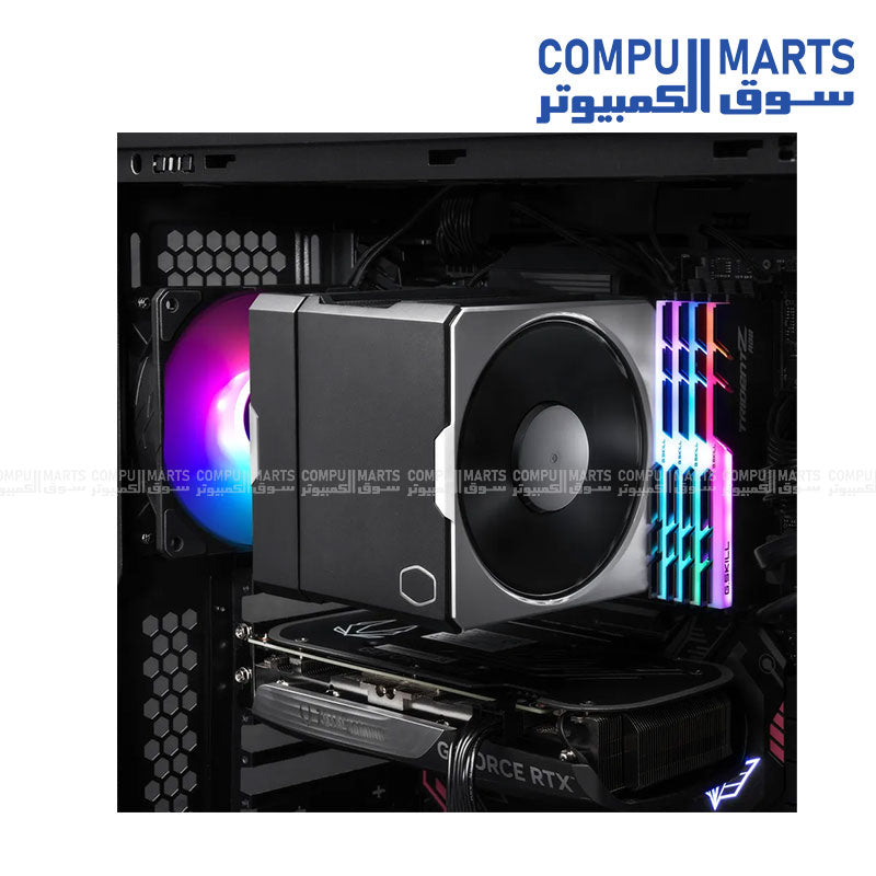 Cooler Master Hyper 612 Apex CPU Air Cooler with dual fan, 6 heat pipes, ARGB lighting, Intel AMD support