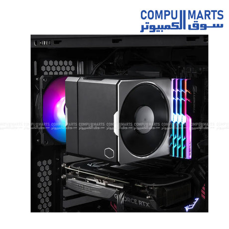 Cooler Master Hyper 612 Apex CPU Air Cooler with dual fan, 6 heat pipes, ARGB lighting, Intel AMD support