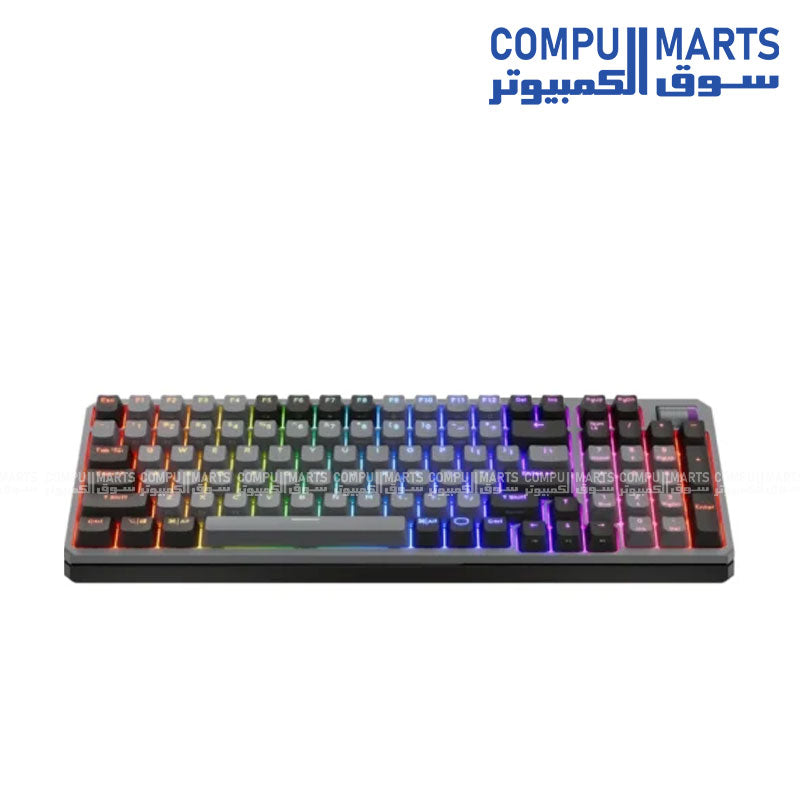 Cooler Master MK770  Wireless Mechanical RGB Gaming Keyboard, Kailh Box V2 Linear Red Switches, Gasket Structure, Hot-Swappable, Bluetooth|2.4GHz, Tactile 3-Way Dial, QWERTY