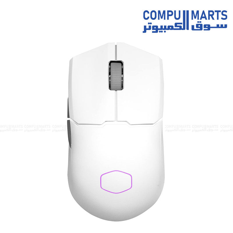 Cooler Master MM712 Hybrid Wireless Gaming Mouse White Matte – 19000 DPI precision sensor