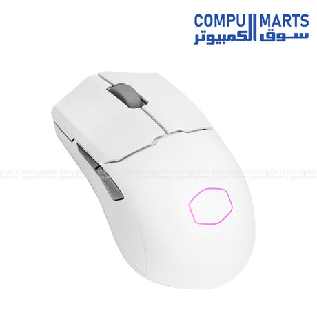 Cooler Master MM712 Hybrid Wireless Gaming Mouse White Matte โ 19000 DPI precision sensor
