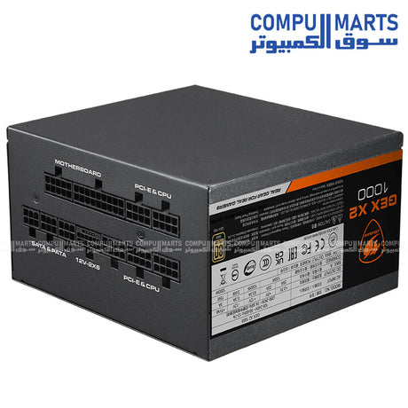 Cougar GEX X2 1000W Power Supply – 80 Plus Gold, Fully Modular PSU with PCIe 5.0 Support for Gaming PCs in Egypt